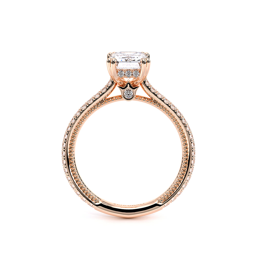 Renaissance-992EM13-14K Rose Gold Emerald