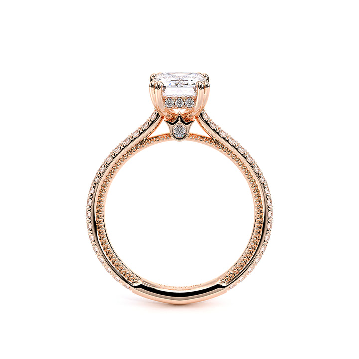 Renaissance-992EM13-18K Rose Gold Emerald