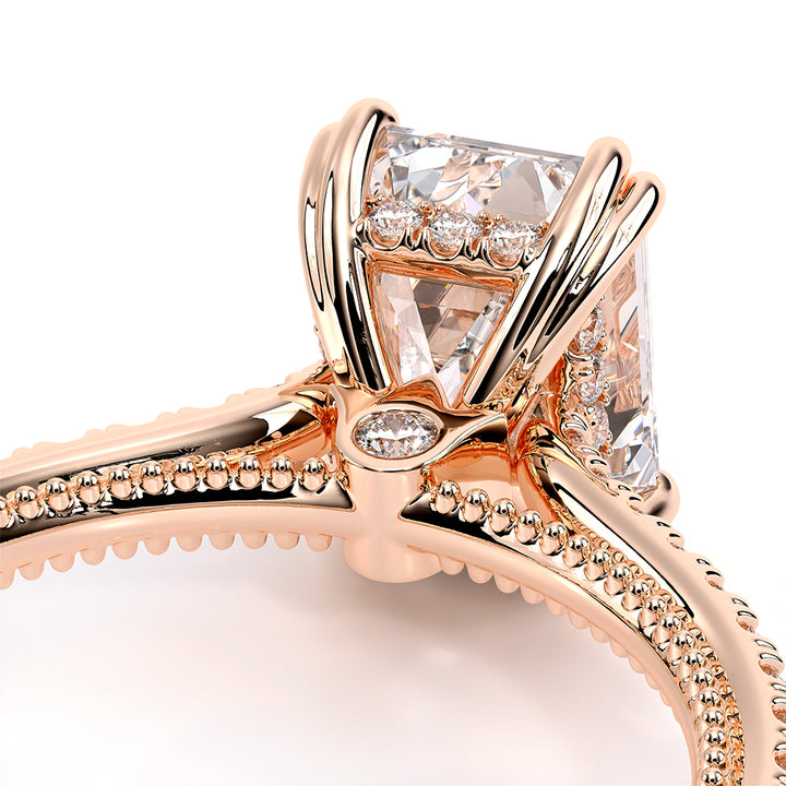 Renaissance-992EM13-18K Rose Gold Emerald