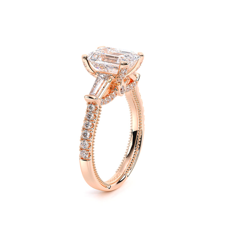 Renaissance-991EM15-14K Rose Gold Emerald