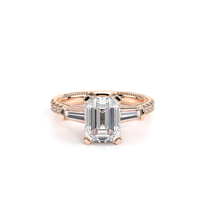 Renaissance-991EM15-14K Rose Gold Emerald