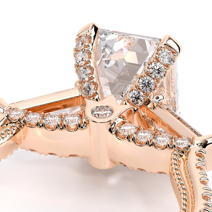 Renaissance-991EM15-14K Rose Gold Emerald