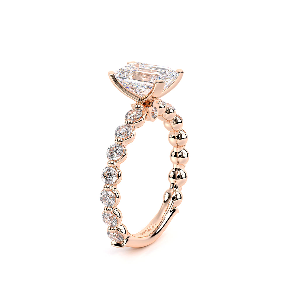 Renaissance-989EM25-18K Rose Gold Emerald