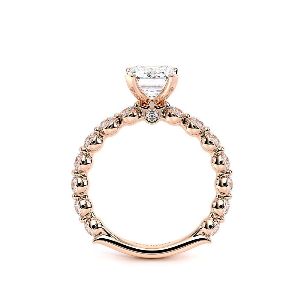 Renaissance-989EM25-18K Rose Gold Emerald