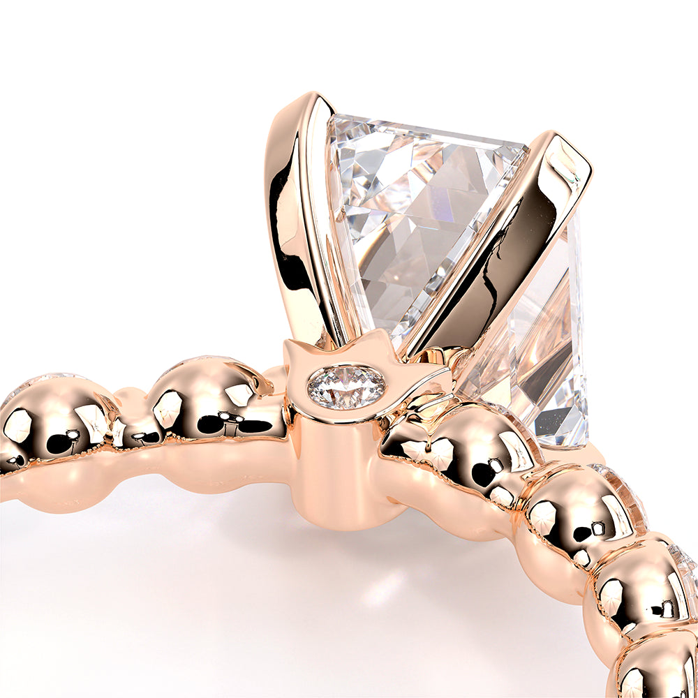 Renaissance-989EM25-18K Rose Gold Emerald