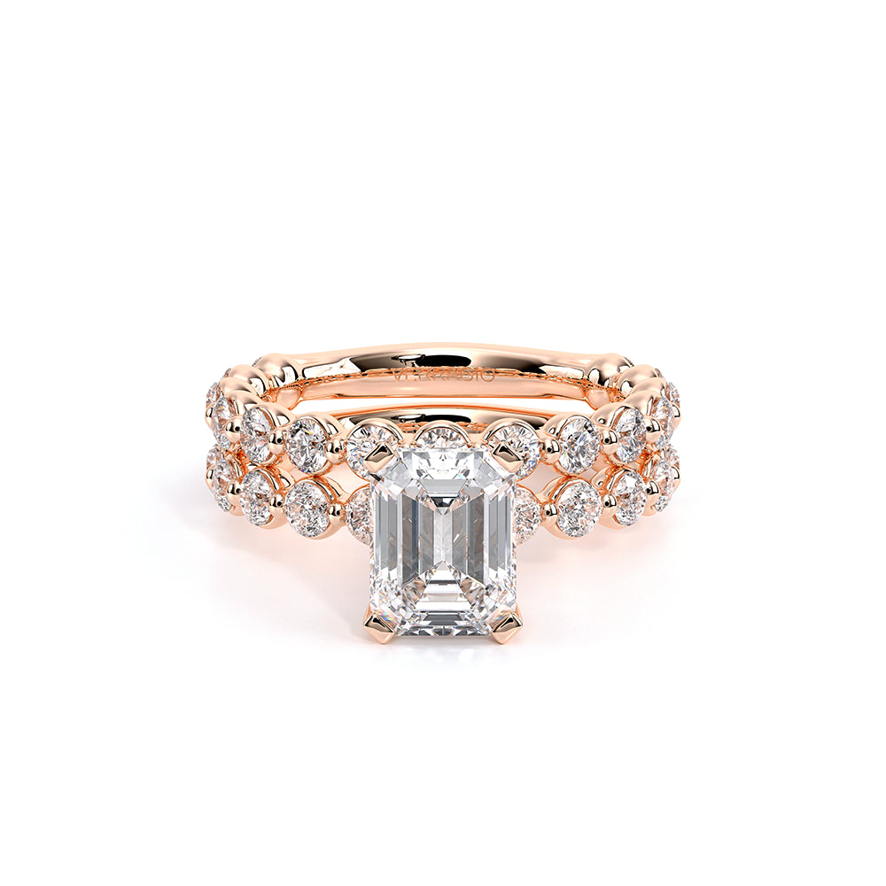 Renaissance-989EM25-18K Rose Gold Emerald