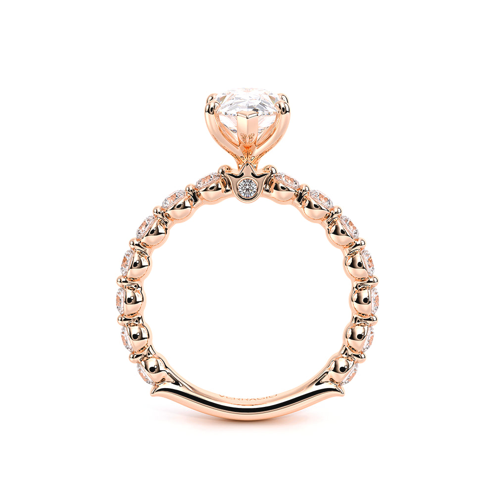 Renaissance-989PS25-14K Rose Gold Pear