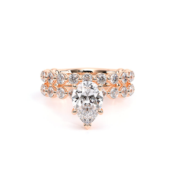 Renaissance-989PS25-18K Rose Gold Pear