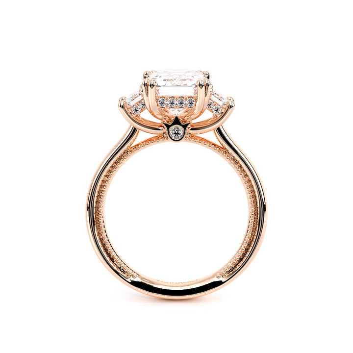 Renaissance-993EM-S-18K Rose Gold Emerald