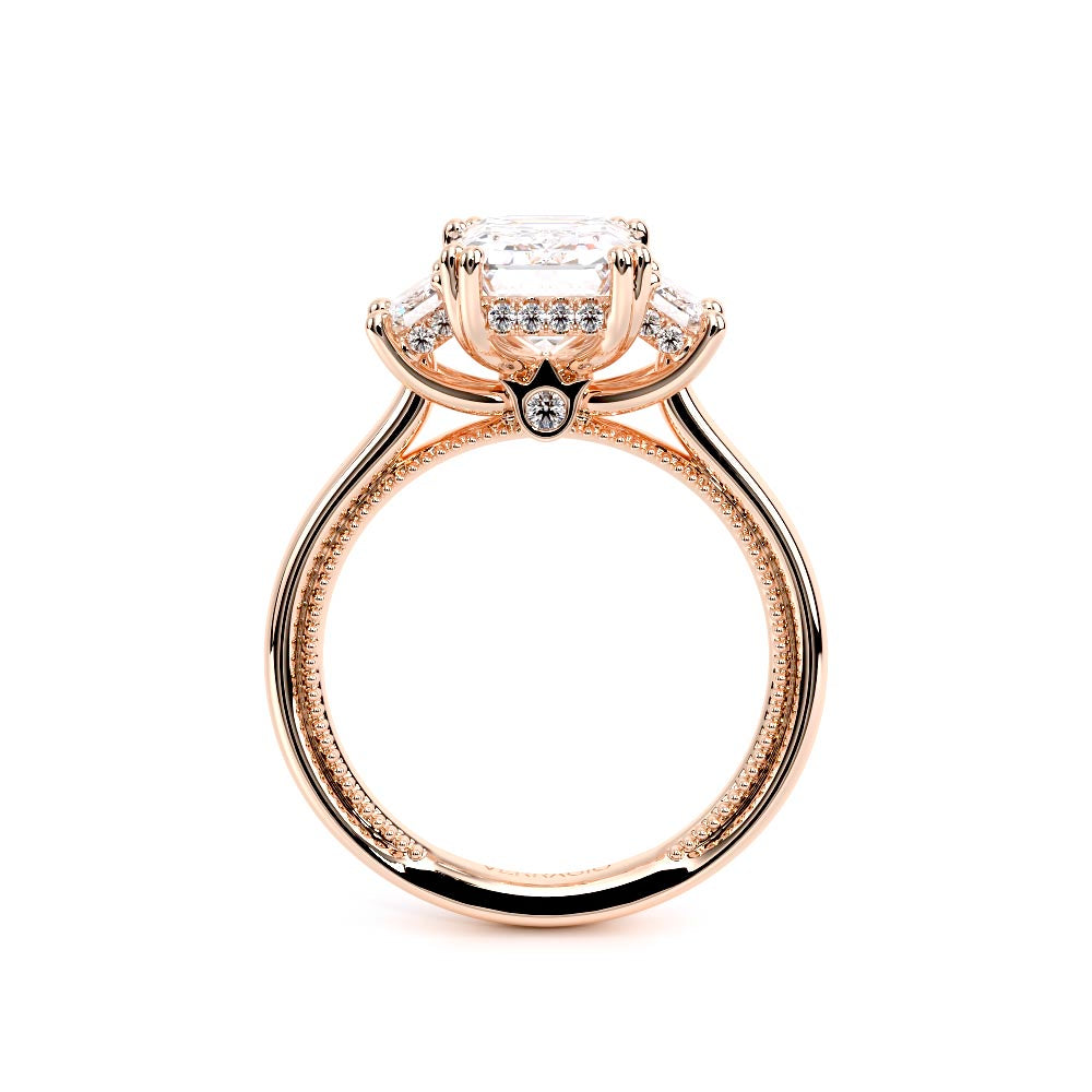 Renaissance-993EM-S-14K Rose Gold Emerald