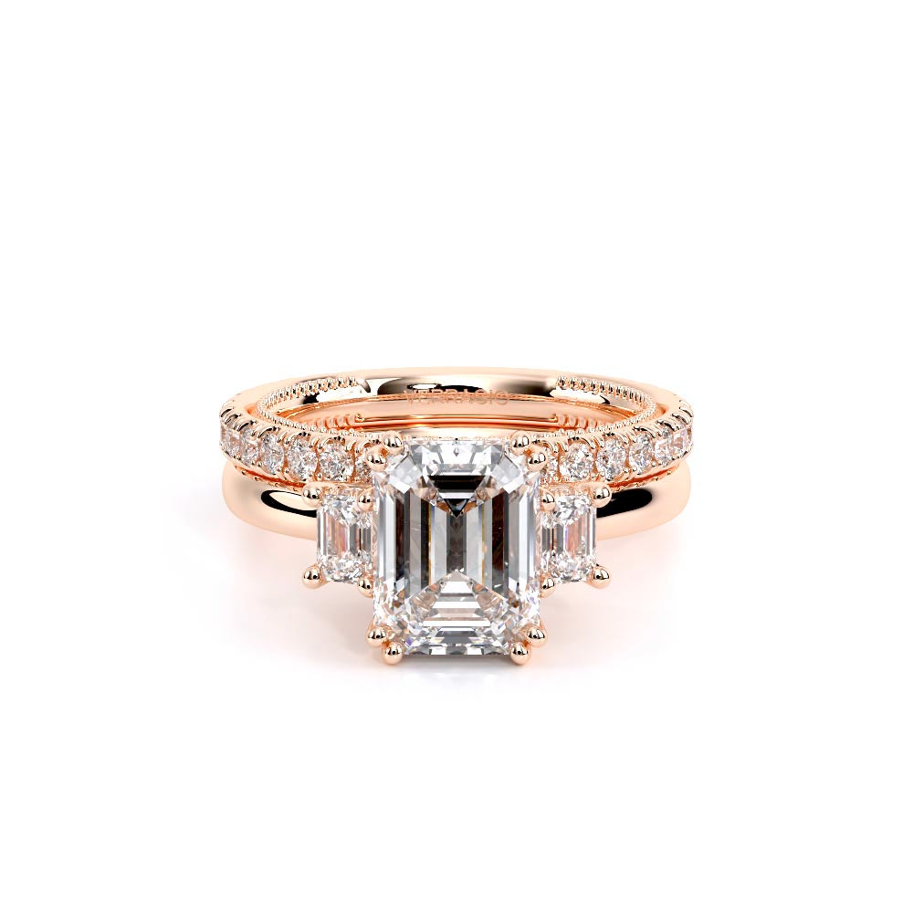Renaissance-993EM-S-14K Rose Gold Emerald