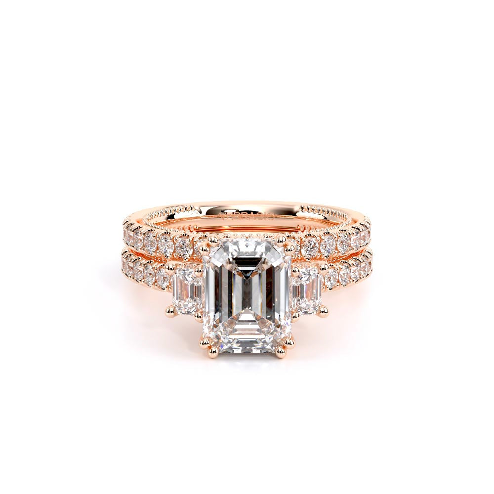 Renaissance-993EM17-18K Rose Gold Emerald