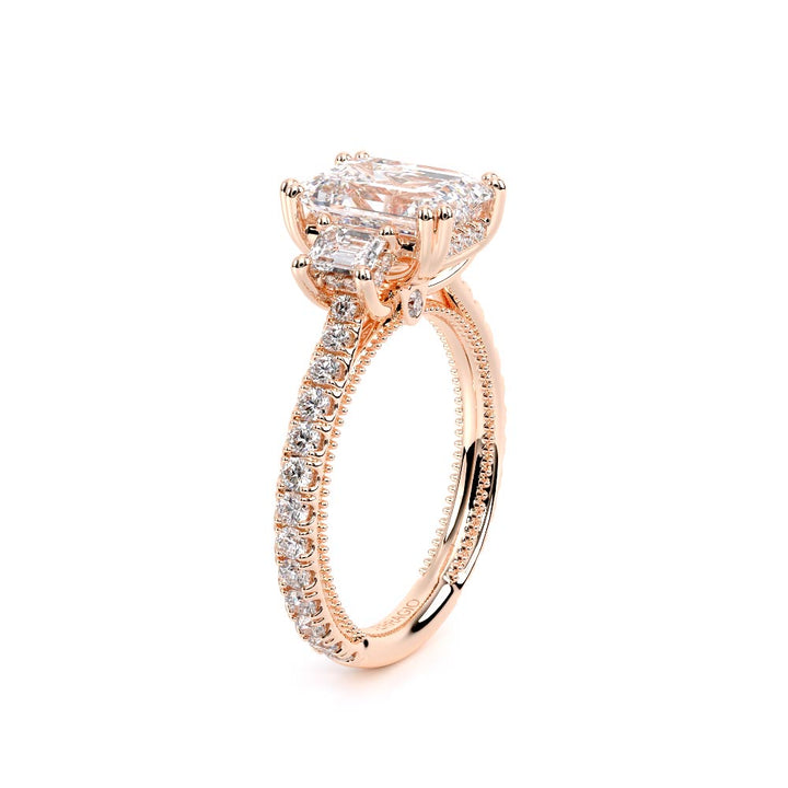 Renaissance-993EM17-18K Rose Gold Emerald