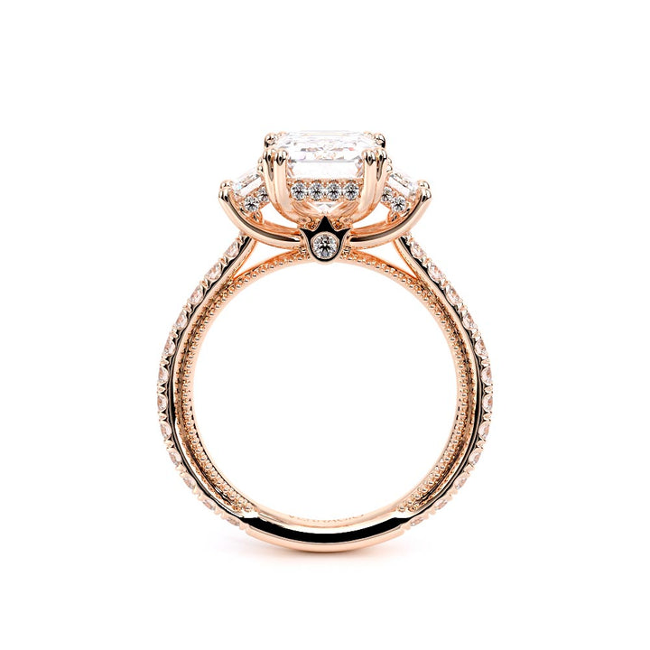 Renaissance-993EM17-18K Rose Gold Emerald