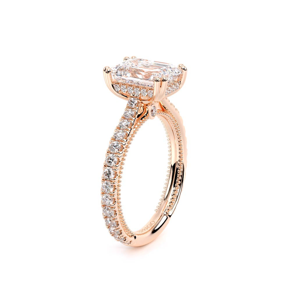 Renaissance-992EM17-18K Rose Gold Emerald