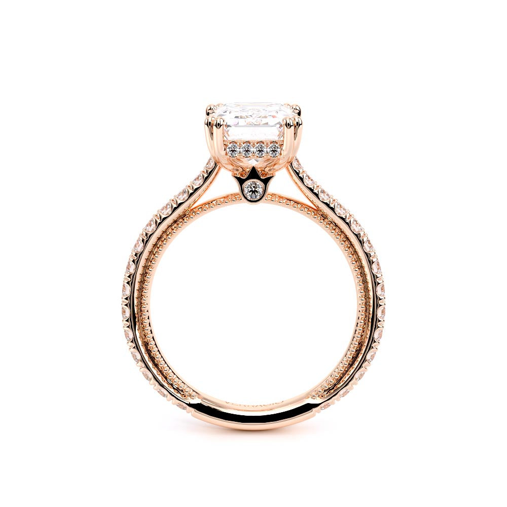 Renaissance-992EM17-18K Rose Gold Emerald