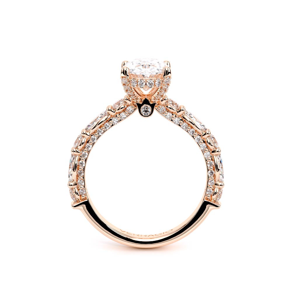 Couture-0490OV25-14K Rose Gold Oval
