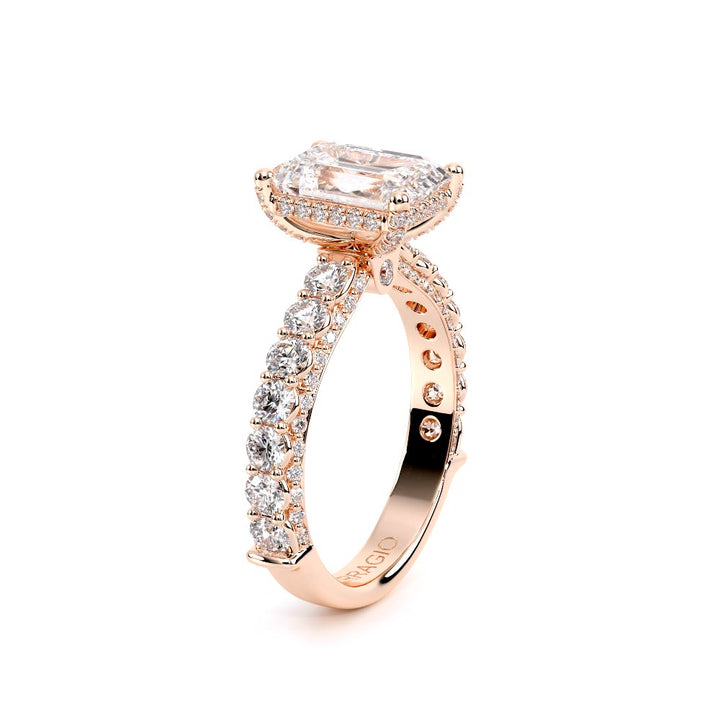 Couture-0489EM25-14K Rose Gold Emerald