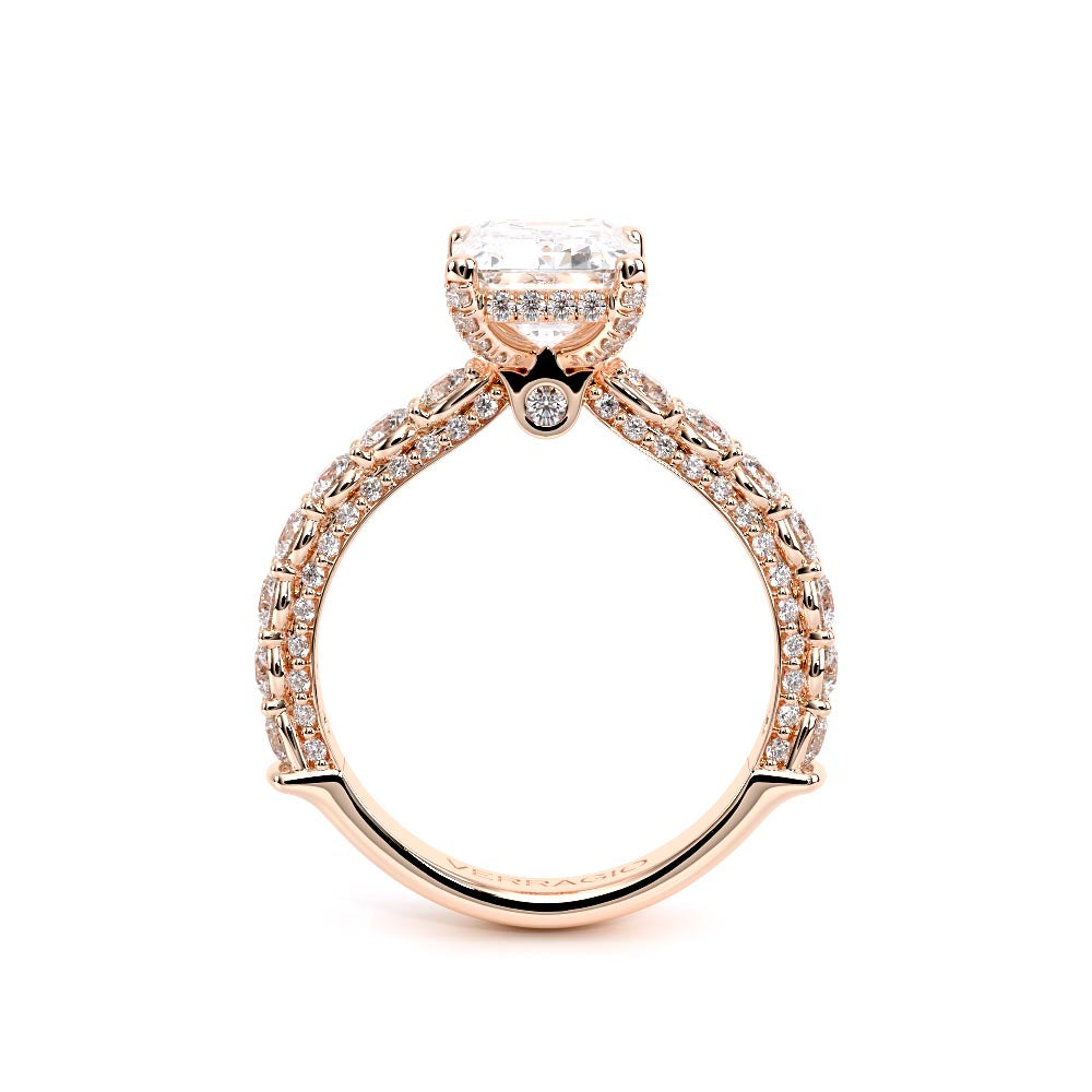 Couture-0489EM25-14K Rose Gold Emerald