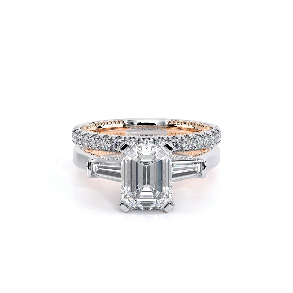 Renaissance-991EM-S-18K Two Tone Emerald