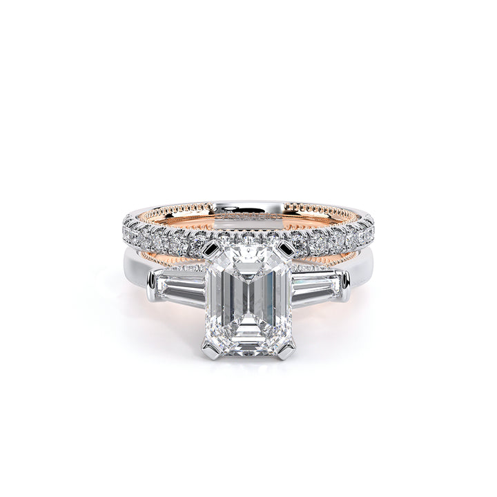 Renaissance-991EM-S-18K Two Tone Emerald