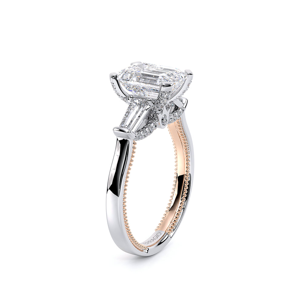Renaissance-991EM-S-18K Two Tone Emerald
