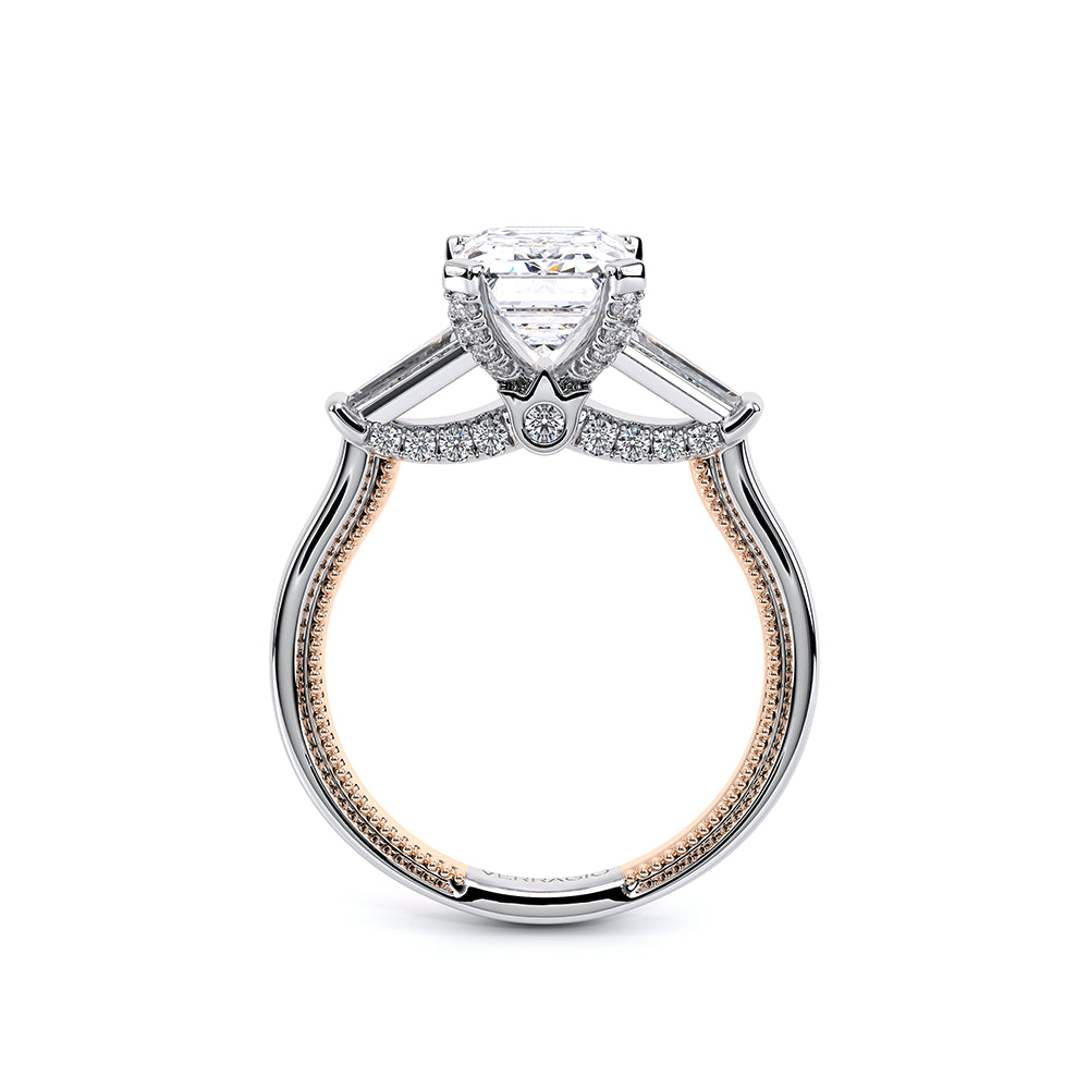 Renaissance-991EM-S-18K Two Tone Emerald