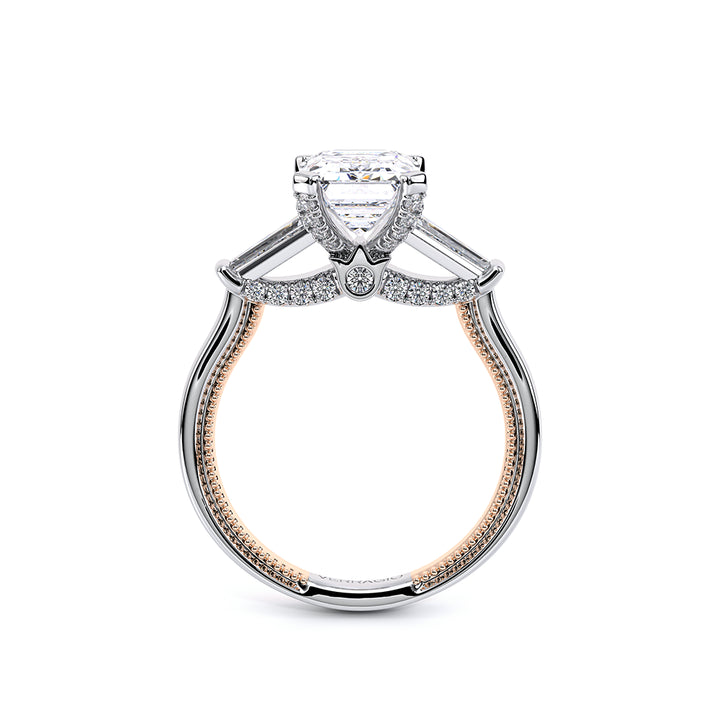 Renaissance-991EM-S-18K Two Tone Emerald