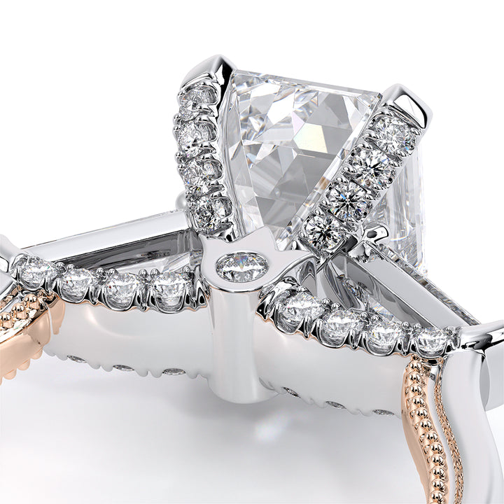 Renaissance-991EM-S-18K Two Tone Emerald