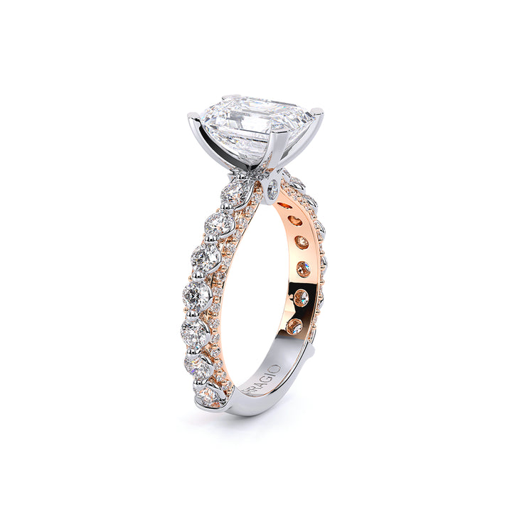 Couture-0488EM25-18K Two Tone Emerald