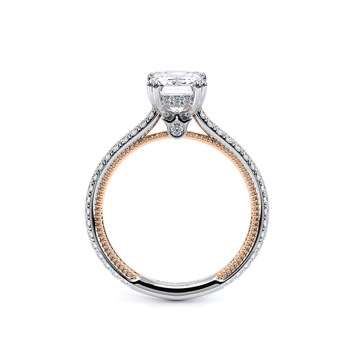 Renaissance-992EM13-18K Two Tone Emerald