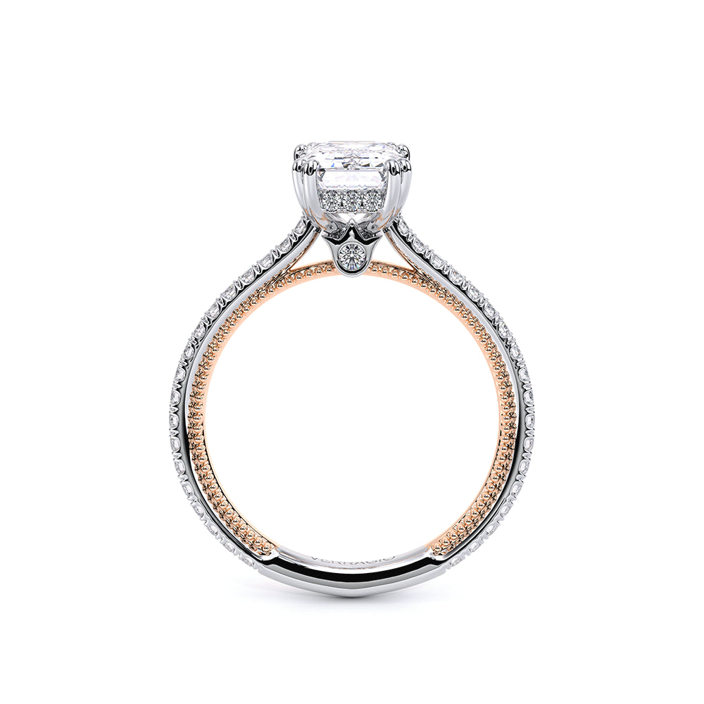 Renaissance-992EM13-14K Two Tone Emerald