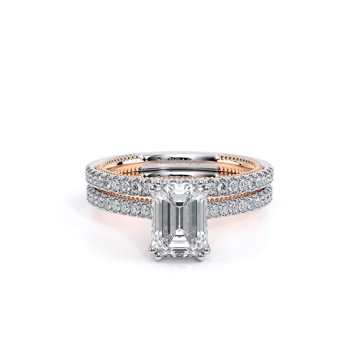 Renaissance-992EM13-18K Two Tone Emerald