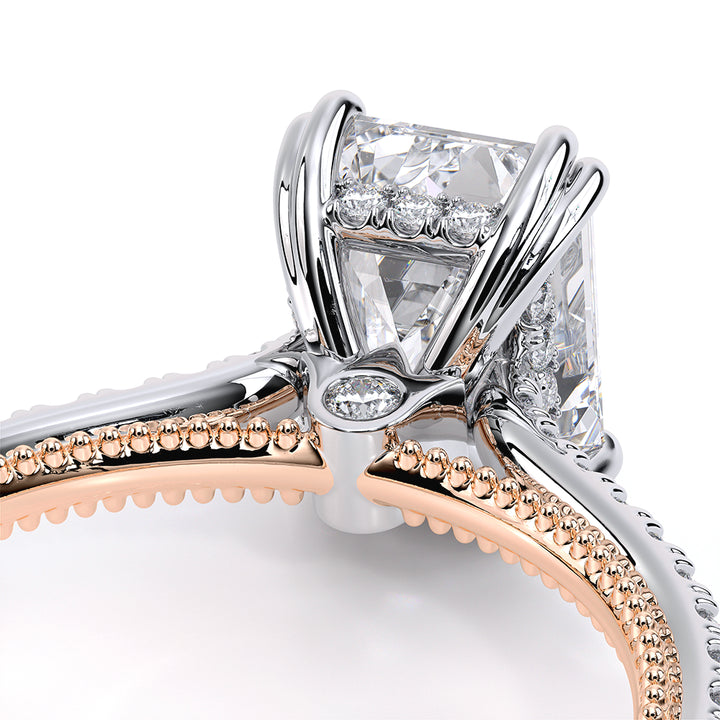 Renaissance-992EM13-14K Two Tone Emerald