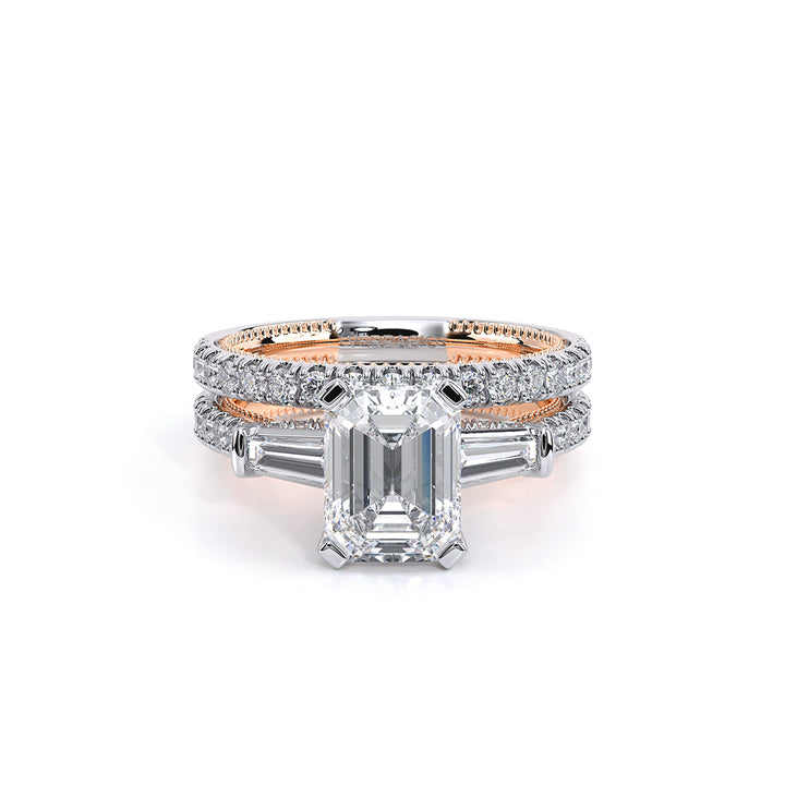 Renaissance-991EM15-14K Two Tone Emerald