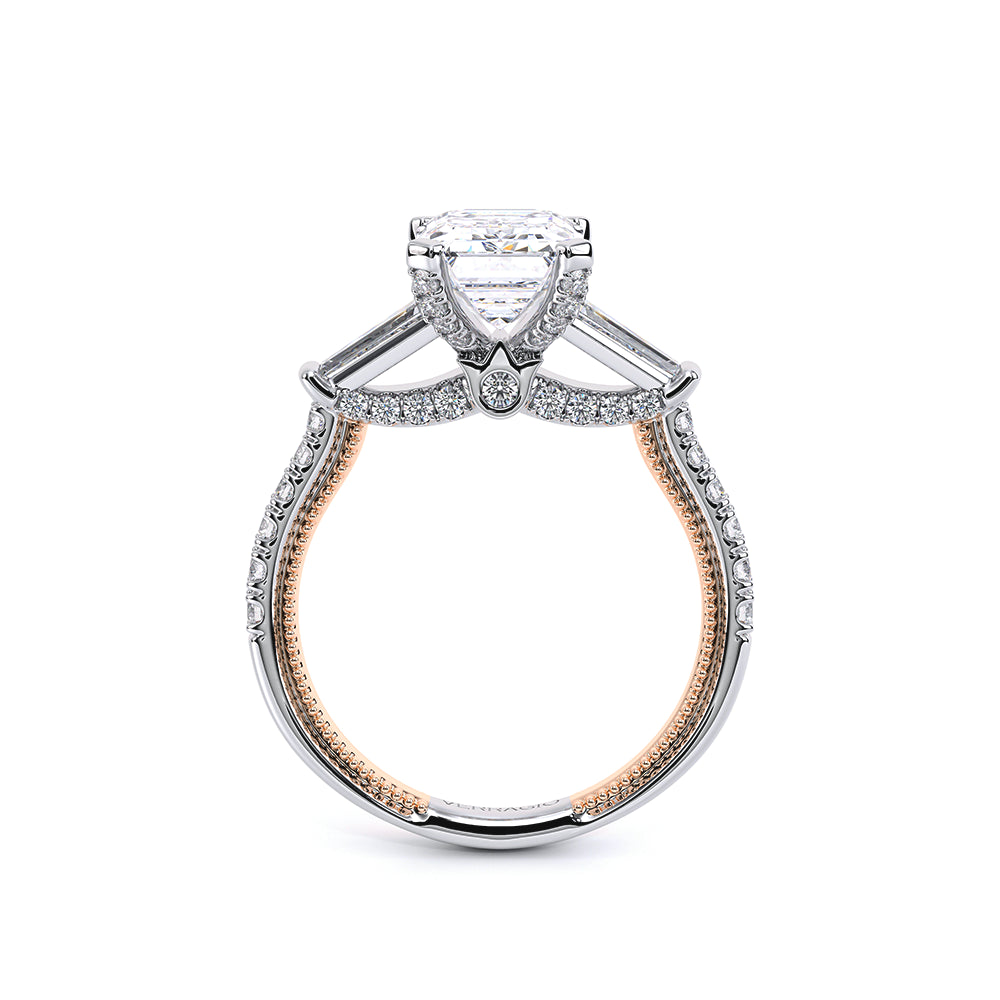 Renaissance-991EM15-14K Two Tone Emerald