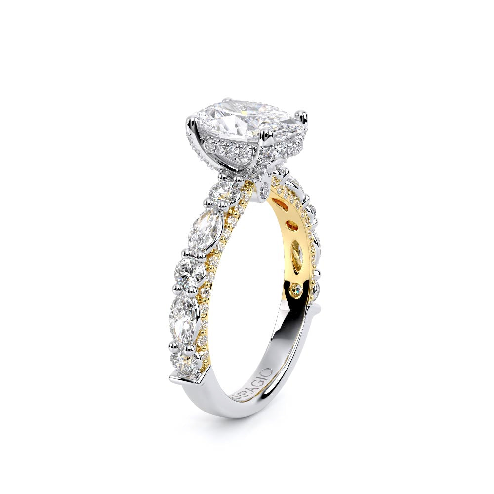 Couture-0490OV25-14K Two Tone Oval