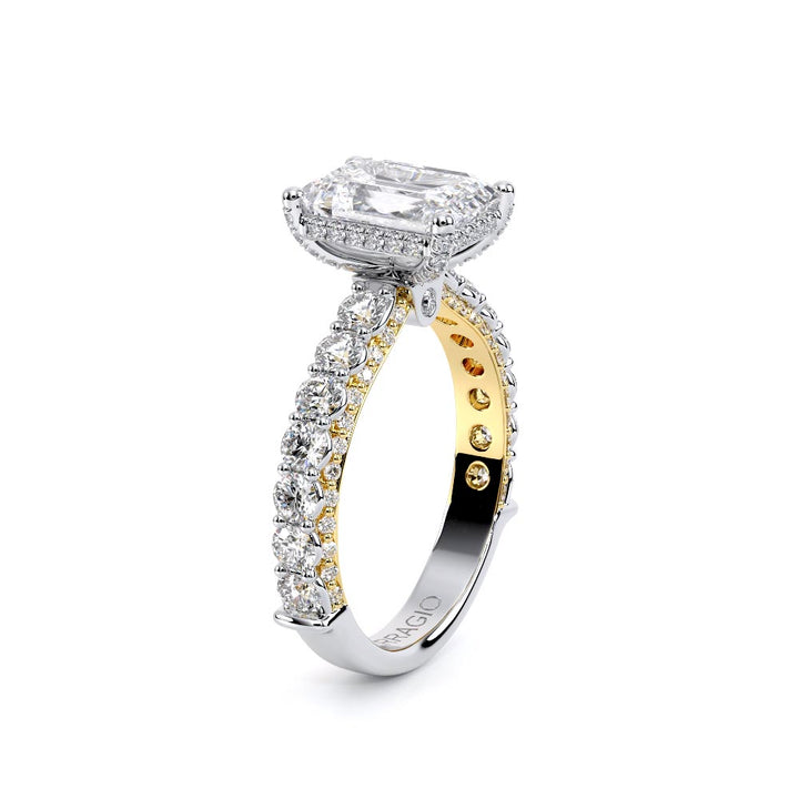 Couture-0489EM25-18K Two Tone Emerald