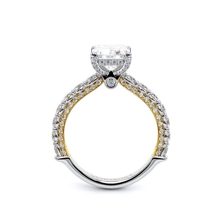 Couture-0489EM25-14K Two Tone Emerald
