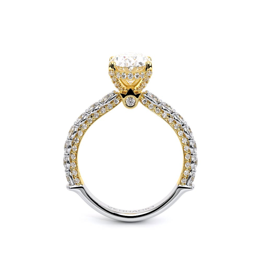 Couture-0489OV25-14K Two Tone Oval