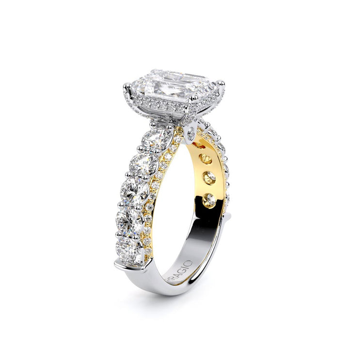 Couture-0489EM34-18K Two Tone Emerald