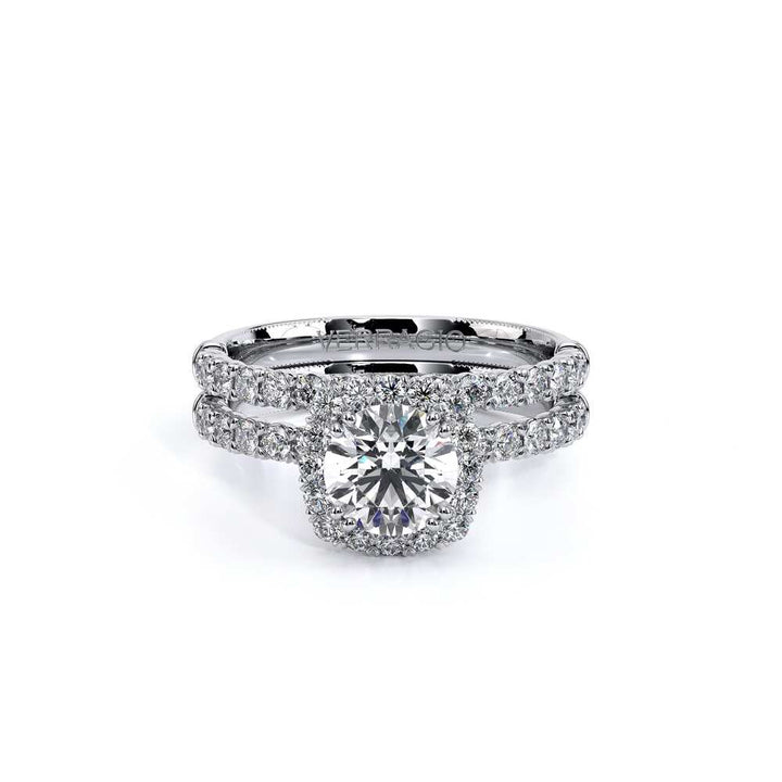 Renaissance-954CU18-18K White Gold Cushion