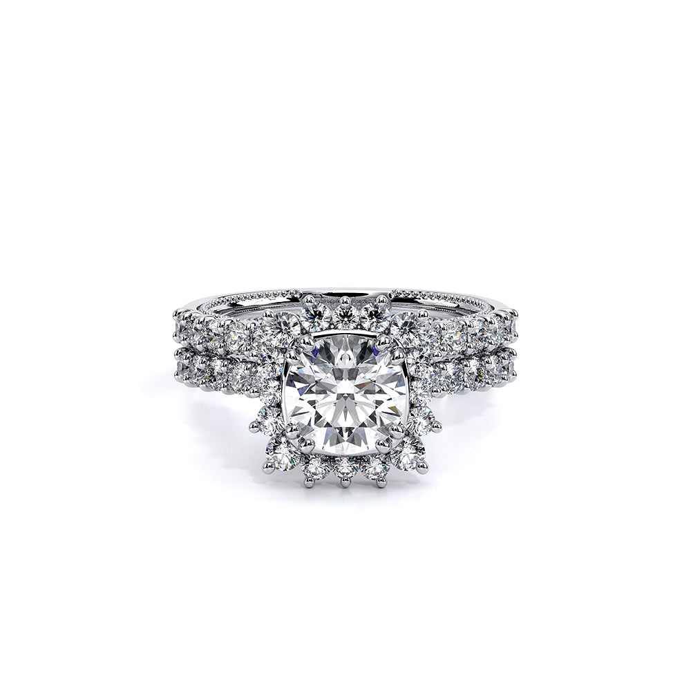 Renaissance-986CU-14K White Gold Cushion