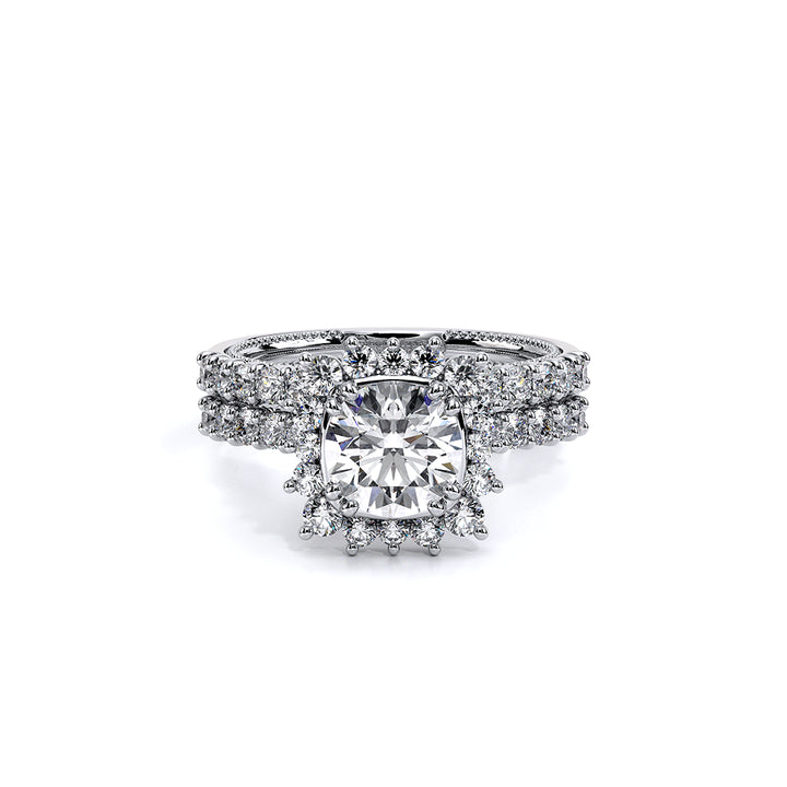 Renaissance-986CU-18K White Gold Cushion