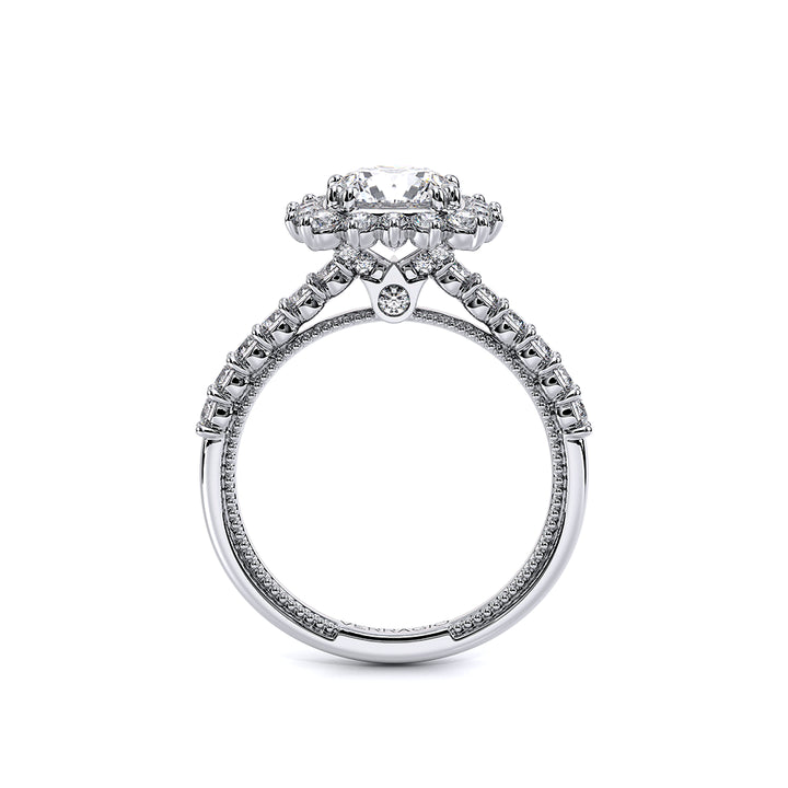 Renaissance-986CU-14K White Gold Cushion