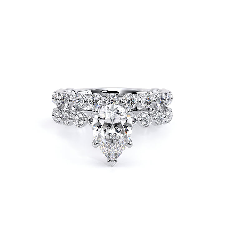 Renaissance-989PS25-18K White Gold Pear