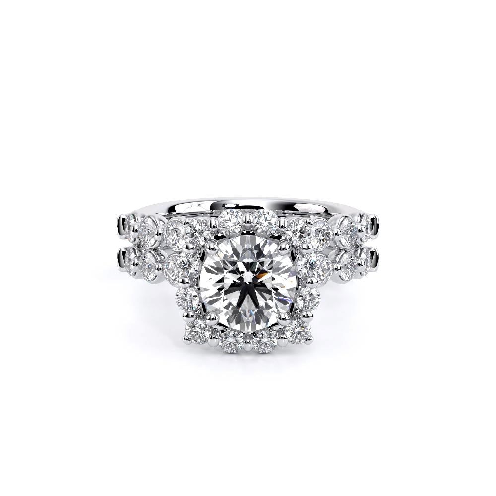 Renaissance-990CU25-14K White Gold Cushion