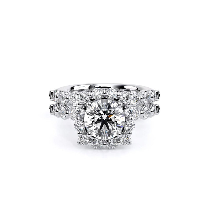 Renaissance-990CU25-18K White Gold Cushion