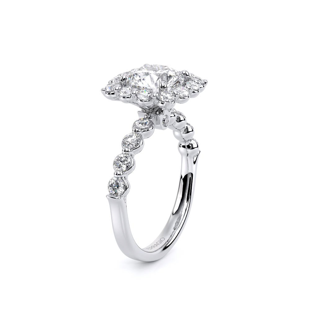 Renaissance-990CU25-14K White Gold Cushion