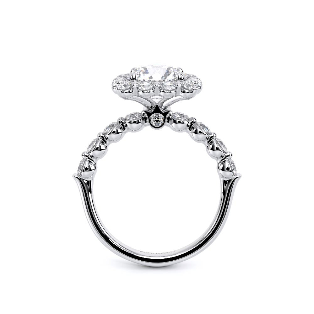 Renaissance-990CU25-14K White Gold Cushion